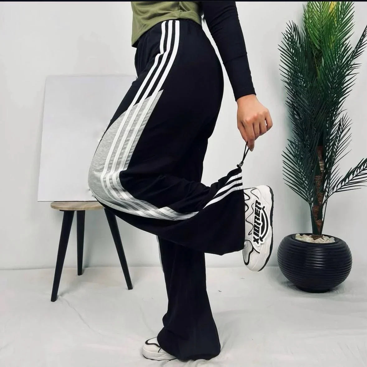 Adjustable Wide Leg Pants