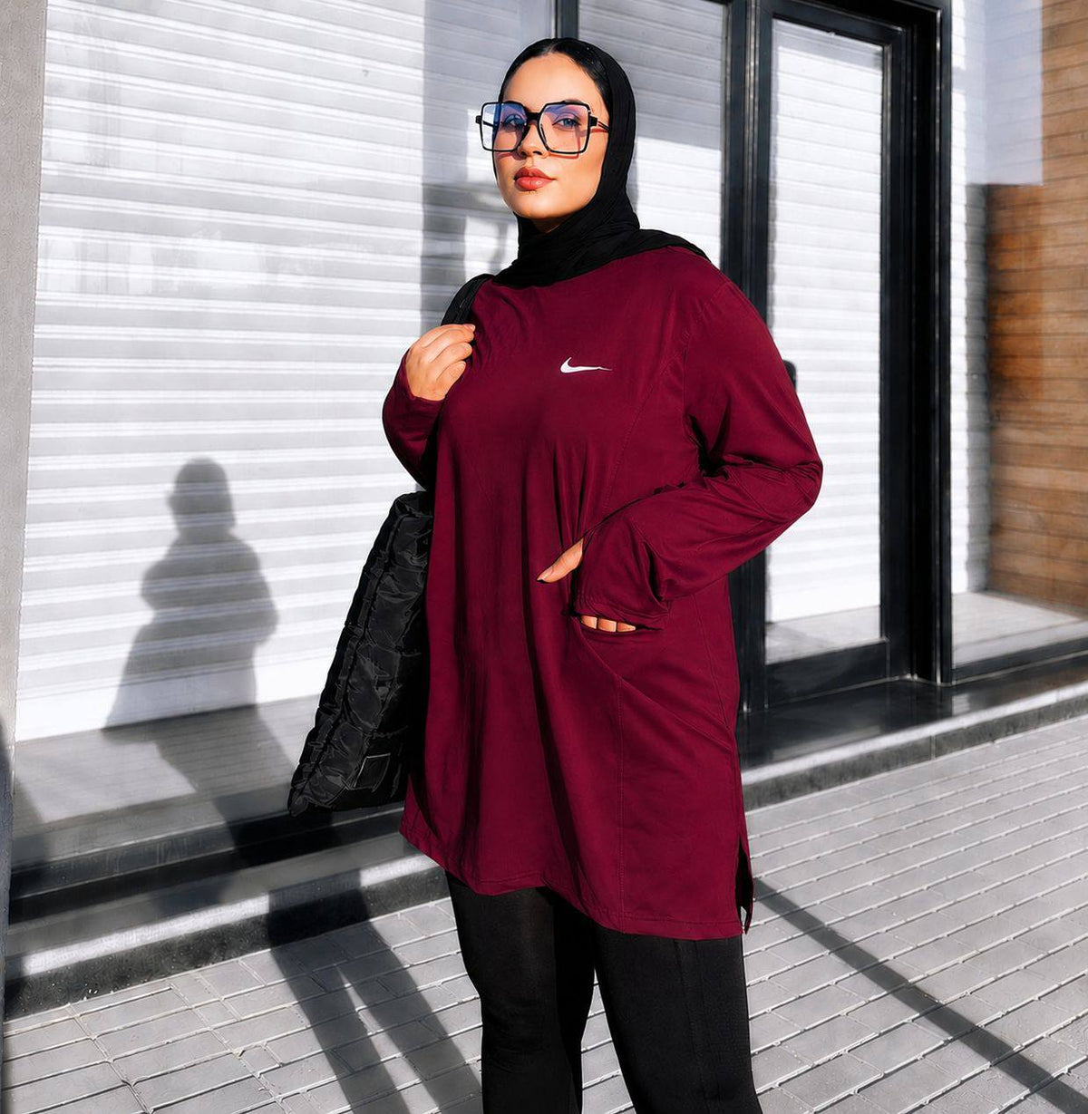 Long Sleeve Dry Fit Sports Top with Side Pockets – 4 Colors