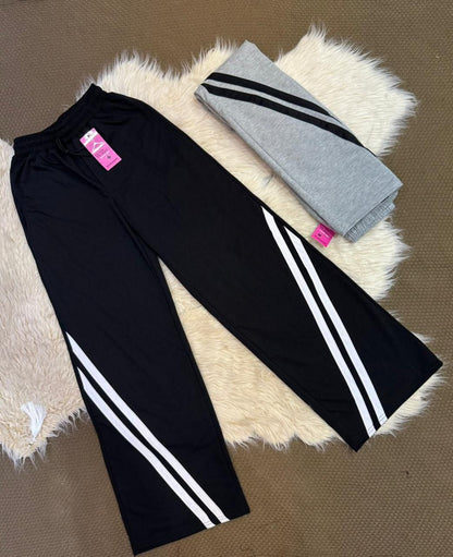 Two-Stripe Wide Leg Pants