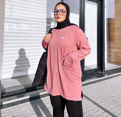 Long Sleeve Dry Fit Sports Top with Side Pockets – 4 Colors