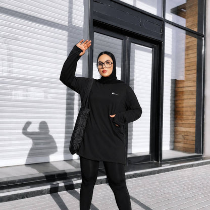 Long Sleeve Dry Fit Sports Top with Side Pockets – 4 Colors