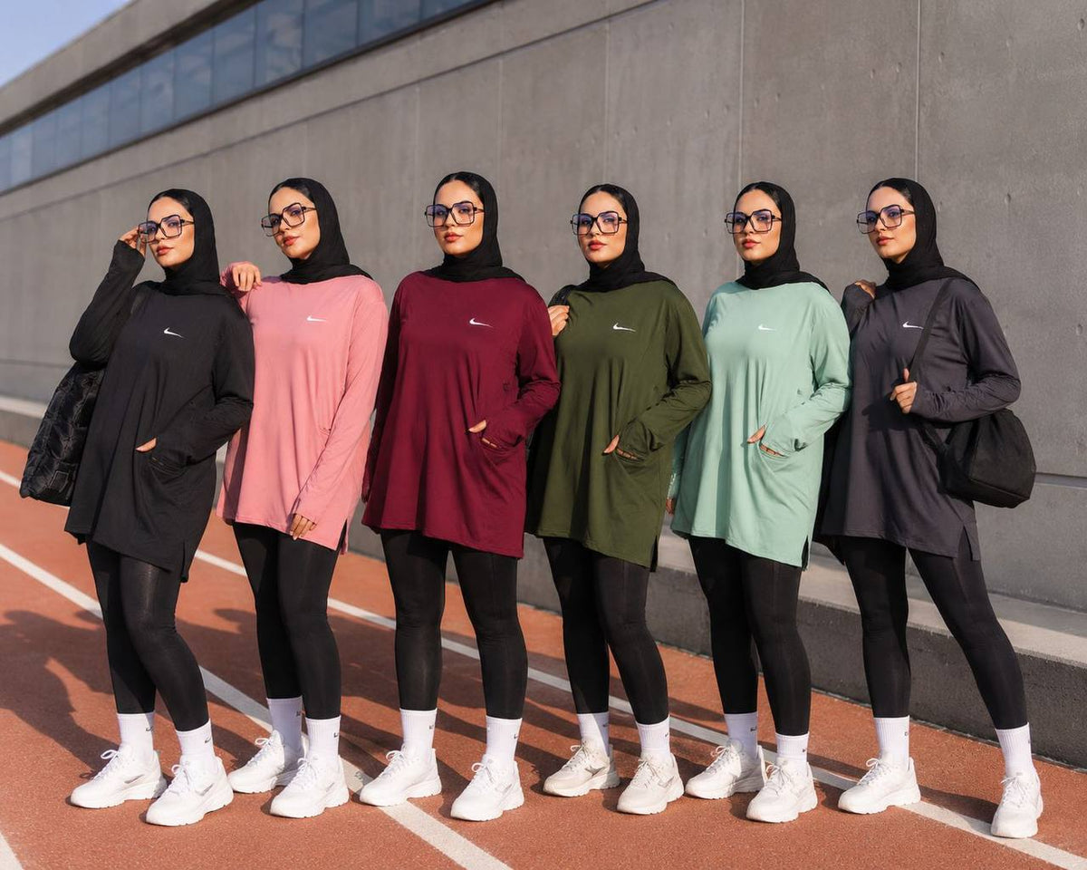 Long Sleeve Dry Fit Sports Top with Side Pockets – 4 Colors